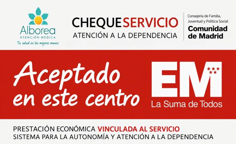 Cheque servicio para auyuda a domicilio y fisioterapia